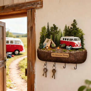 Camping Wood Key Hanger - Personalized Gifts For Camping Lovers 02kita181225 - Wood Sign - GoDuckee