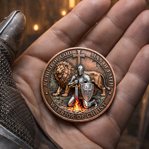 Warrior Of Christ Printed Metal Coin - Gift For Christian 04NALU130226 - Coin - GoDuckee
