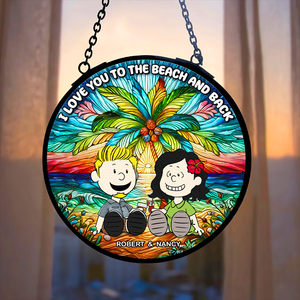 Personalized Gifts For Couple Stained Glass 02topu090125pa - Ornament - GoDuckee