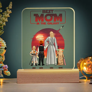 Personalized Gifts For Mom LED Light Best Mom In The Galaxy 02HUHN280224HHHG - Led Lights - GoDuckee