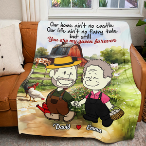 Personalized Gifts For Farmer Couple Blanket 01qhpu130125hg You're My Queen/King - Blanket - GoDuckee