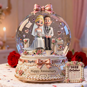 Romantic Wedding Couple Acrylic Plaque - Personalized Gifts For Couples 06TGLU220126 - Shaped Plaques - GoDuckee