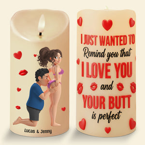 Spicy Kiss Couple LED Candle - Personalized Gift For Couples 02NATN121225 - Led Candle - GoDuckee