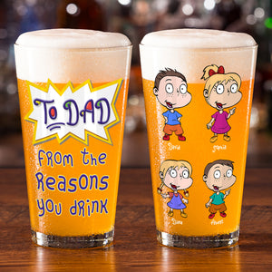 Personalized Gifts For Dad Beer Glass 01qhqn080524hh Father's Day - Drinkware - GoDuckee