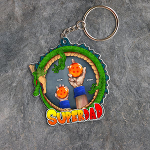 Personalized Gifts For Dad Keychain Dragon Dad 06QHPU050424 - Keychains - GoDuckee