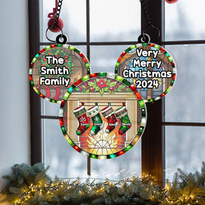 Personalized Gifts For Family Suncatcher Ornament Stocking Family Christmas 02XQMH200824 - Ornament - GoDuckee