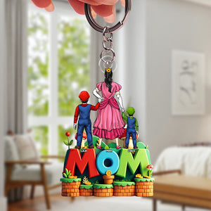 Mushroom Mom Keychain Personalized Gifts For Mom 03TOTN240425PA - Keychains - GoDuckee