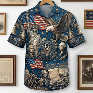Proud American Anniversary Hawaiian Shirt – Personalized Gift for Patriots 03qhqn250226 - Hawaiian Shirts - GoDuckee