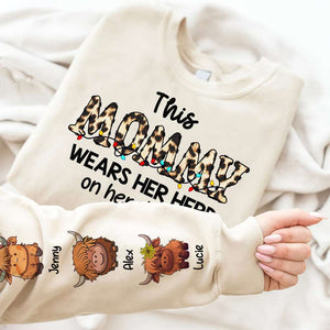 This Family Wear Their Herd On Their Sleeves, Gift For Family, Personalized Shirt, Cow Kids Shirt, Christmas Gift - AOP Products - GoDuckee