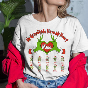 My Grandkids Have My Heart 05OHDT071123 Personalized Shirt, Gifts For Family - Shirts - GoDuckee