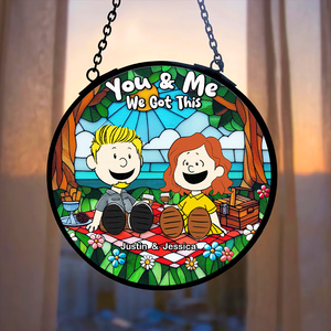 Personalized Gifts For Couple Stained Glass, Happy Picnic 07qhpu080125pa - Ornament - GoDuckee