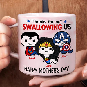 Personalized Gift For Mom Marble Mug Super Sperm Mother's Day 04ACQN190325 - Coffee Mug - GoDuckee