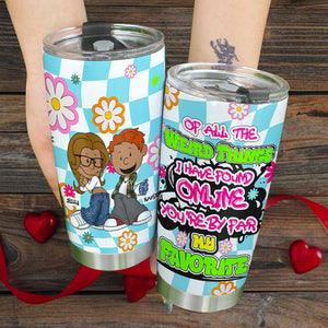 Personalized Gifts For Couples Tumbler Y2K Style Cartoon Couples 03TOLU060125HG - Tumbler Cup - GoDuckee