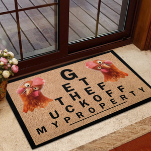 Personalized Funny Attitude Animal Doormat Collection, Get Off My Property 01qhpu241224 - Doormat - GoDuckee