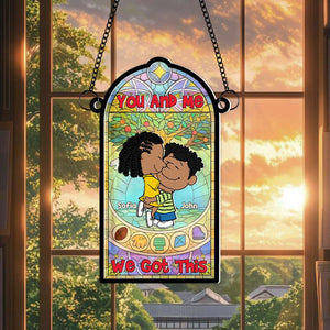 Personalized Gifts For Couple Suncatcher Ornament 01OHMH060125HG - Ornament - GoDuckee