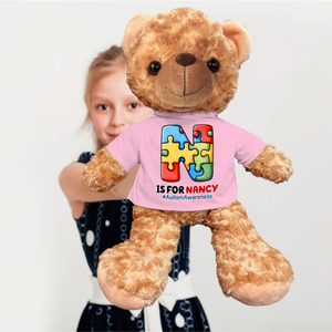 Custom Autism Alphabet Bear With Personalized Shirt 03ohpu190225 - Bear - GoDuckee