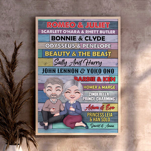 Personalized Gifts For Couple Canvas Print Elderly Couple - Poster & Canvas - GoDuckee