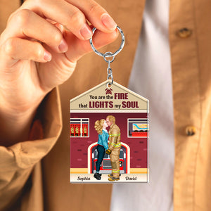 You're The Fire That Lights My Soul, Personalized Keychain, Couple Gifts - Keychains - GoDuckee
