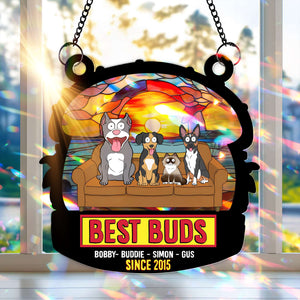 Best Buds Suncatcher Ornament – Personalized Christmas Gift For Pet Lovers 02OHLU250725 - Ornament - GoDuckee