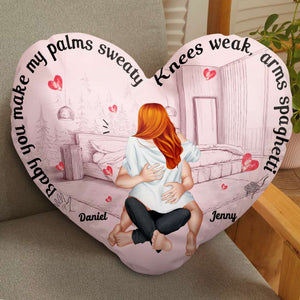 Personalized Gift For Couple Pillow Baby You Make My Palms Sweaty - Pillow - GoDuckee