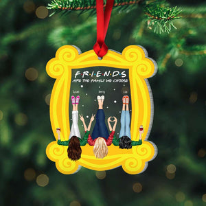 Friends Are The Family We Choose, Gift For Friends, Personalized Acrylic Ornament, Drinking Friends Ornament, Christmas Gift 02NAHN080923HH - Ornament - GoDuckee