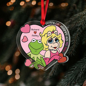 Couple Gift, Personalized Acrylic Ornament, Frog And Piggy Couple Ornament, Christmas Gift 03QHHN141023 - Ornament - GoDuckee