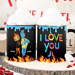 I Love You, Couple Gift, Personalized Mug, Fire And Water Couple Mug 01HTHN111223 - Coffee Mug - GoDuckee