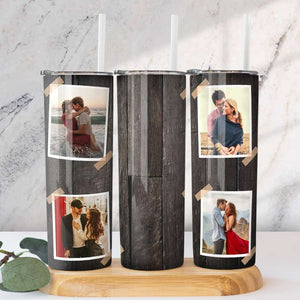 Couple Togetherness Moments, Personalized Tumbler Upload Photo, Valentine Gift, Birthday Gift For Loved One - Tumbler Cup - GoDuckee