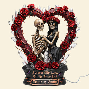 Skeleton Couple Acrylic Light Box - Personalized Gifts For Couples 01hutn121225 - Light Box - GoDuckee