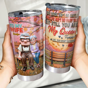 You're My Queen Forever Personalized Gifts For Wife Tumbler 05natn190625 - Tumbler Cup - GoDuckee