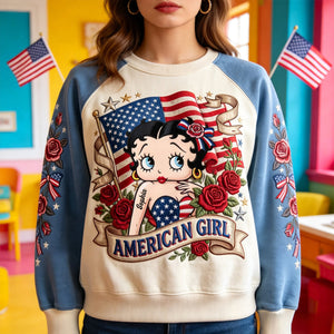 American Girl Sweatshirt - Personalized Gifts For Her 01patn130326-Homacus