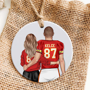Couple Ceramic Circle Ornament 03acqn301023 - Ornament - GoDuckee