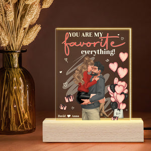 You're My Favorite Everything, Personalized Led Light, Best Gifts For Couple - Led Night Light - GoDuckee