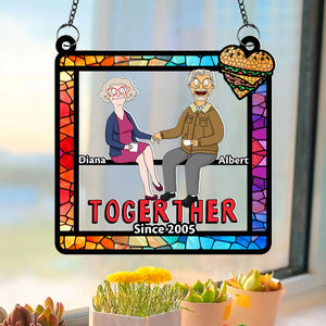 Personalized Gifts For Couple Suncatcher Ornament 06ohqn130225pa - Ornament - GoDuckee