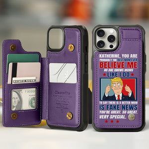 Personalized Gift For Mom Flip Wallet Phone Case, Terrific Mom 02QHLU200225HG - Phone Case - GoDuckee