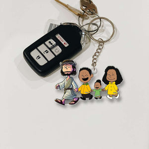 Personalized Gifts For Christian Family Keychain Jesus Family 01OHMH080125DA - Keychains - GoDuckee