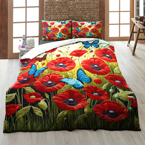 Gifts For Poppy Lover Quilt Bed Set Poppy Flowers 05HUMH200125 - Blanket - GoDuckee