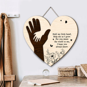 Personalized Gifts For Mom Wood Sign You Mean The World To Me 04natn160224 - Wood Signs - GoDuckee