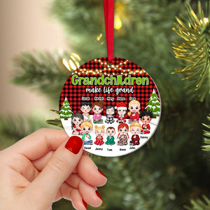 Grandchildren Make Life Grand 05httn151123hh Personalized Acrylic Ornament - Ornament - GoDuckee