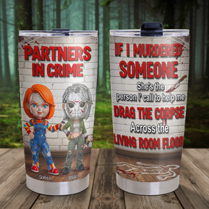 Horror Friends 20oz Tumbler - Personalized Gifts For Besties 03OHPU100725 - Tumbler Cup - GoDuckee