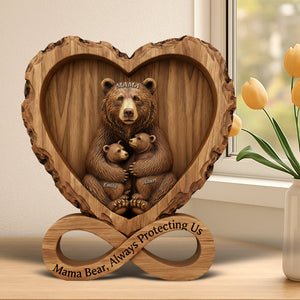 Mama Bear Acrylic Plaque - Personalized Gifts For Mother 07hyqn300126 - Shaped Plaques - GoDuckee
