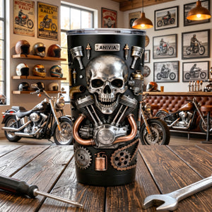 Skull Tumbler - Personalized Gifts For Bikers 03TOTN291225 - Tumbler Cup - GoDuckee