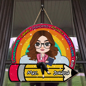 Personalized Gifts For Teacher Wood Sign 03NADT080724HH - Wood Sign - GoDuckee