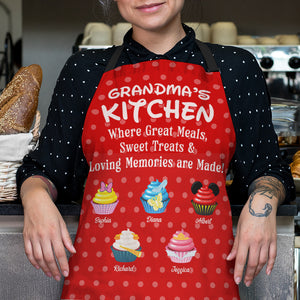 Personalized Gifts For Grandma Aprons Grandma's Kitchen 02naqn260124qnpa - Aprons - GoDuckee
