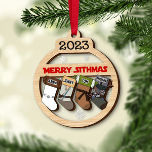 Jolliest Family In The Galaxy, Personalized 03QHTN281023 Stocking Ornament - Ornament - GoDuckee
