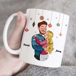 You're My Favorite, Couple Gift, Personalized Coffee Mug, Couple Hugging Mug, Christmas Gift - Coffee Mug - GoDuckee