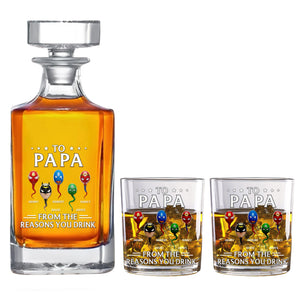 Super Sperm Whiskey Decanter Set Personalized Gifts For Dad 04OHDT220525 - Whiskey Bottle - GoDuckee