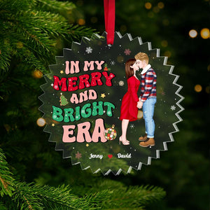 In My Merry And Bright Era, Personalized Acrylic Ornament Couple, Christmas Gift 01KAHN241123PA - Ornament - GoDuckee