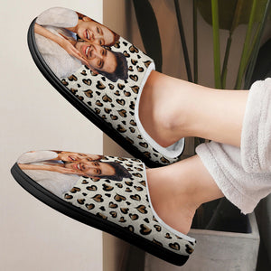Smiling Couple Photo, Personalized Home Slippers, Gifts For Couple - Shoes - GoDuckee