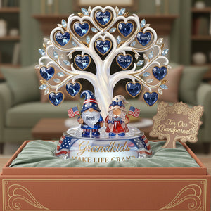 American Gnome Grandparent Acrylic Plaque - Personalized Gifts For Grandparents 02pata020426 - Shaped Plaques - GoDuckee